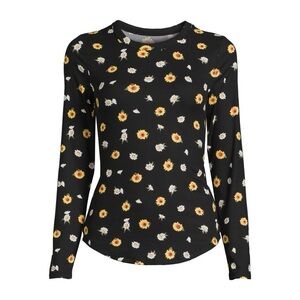 No Boundaries Juniors' Crew Ribbed Long Sleeve Tee